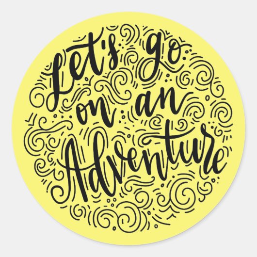 Machen wir ein Abenteuer Runder Aufkleber (Vorderseite)