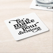 Machen wir ein paar Pour-Entscheidungen Shot Glass Rechteckiger Pappuntersetzer (angewinkelt)