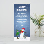 Machen wir eine Snowman-Weihnachtskarte (Stehend Vorderseite)