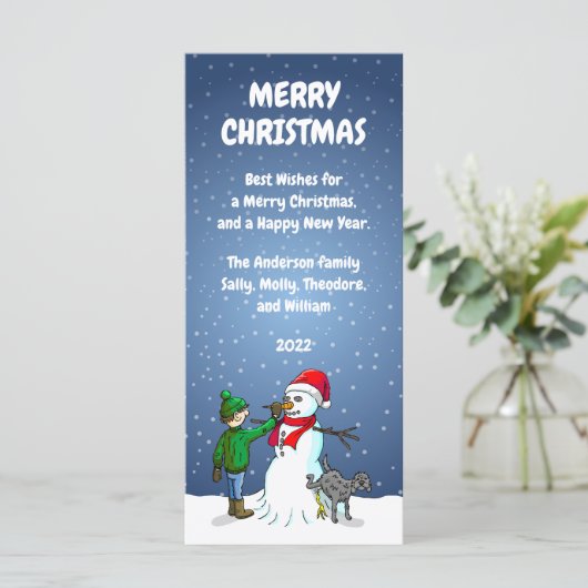 Machen wir eine Snowman-Weihnachtskarte (Stehend Vorderseite)