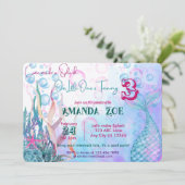 Machen wir eine Splash-Meerjungfrau-Einladung Einladung (Stehend Vorderseite)