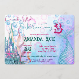 Machen wir eine Splash-Meerjungfrau-Einladung Einladung