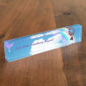 Machen wir einen Regenbogen Namensplakette (Seite)