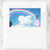 Machen wir einen Regenbogen Rechteckiger Aufkleber (Tasche)