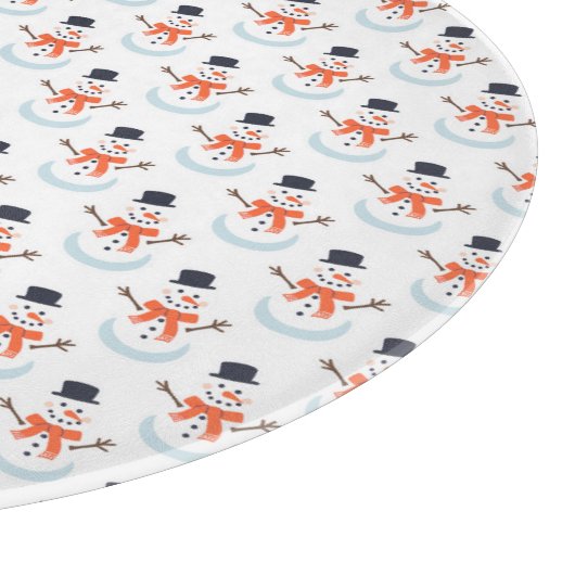 Machen wir einen Schneemann! Schneidebrett (Ecke)