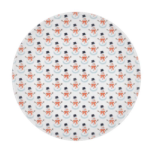 Machen wir einen Schneemann! Schneidebrett (Vorderseite)