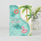 Machen wir einen Splash Pool Party Kindergeburtsta Einladung (Stehend Vorderseite)