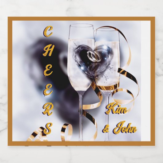 Machen wir einen Toast! Prost! Schaumweinetikett (Einzelnes Label)