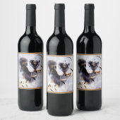 Machen wir einen Toast! Prost! Weinetikett (Flaschen)