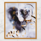 Machen wir einen Toast! Prost! Weinetikett (Einzelnes Label)