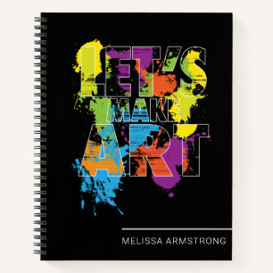Machen wir Kunstlehrer Abstrakt Splash Sketchbook Notizblock