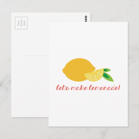 Machen wir Lemonade! Postkarte (Vorne/Hinten)