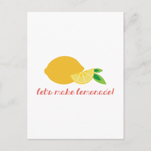 Machen wir Lemonade! Postkarte (Vorderseite)