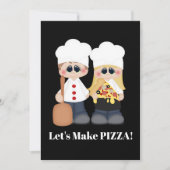 Machen wir Pizza-Party Einladung (Vorderseite)