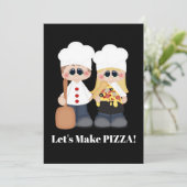 Machen wir Pizza-Party Einladung (Stehend Vorderseite)