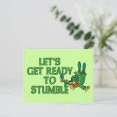 Machen wir uns auf Stolpern gefasst Postkarte (Stehend Vorderseite)