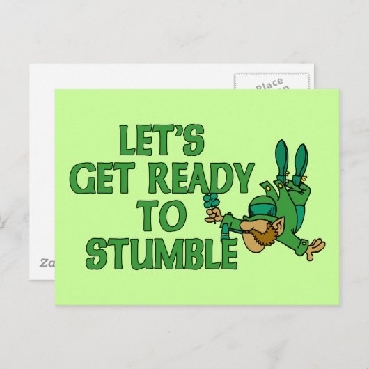 Machen wir uns auf Stolpern gefasst Postkarte (Vorne/Hinten)