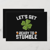 Machen wir uns fertig, um den Funny St Patrick's D Einladung (Vorne/Hinten)