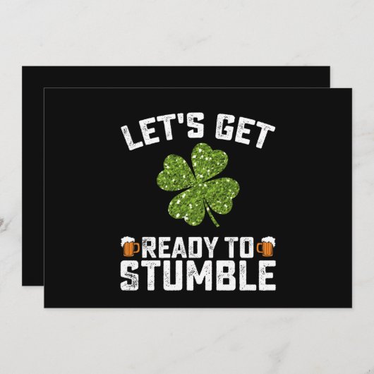 Machen wir uns fertig, um den Funny St Patrick's D Einladung (Vorne/Hinten)