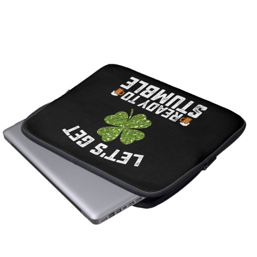 Machen wir uns fertig, um den Funny St Patrick's D Laptopschutzhülle (Vorne Knopf)