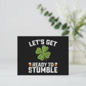Machen wir uns fertig, um den Funny St Patrick's D Postkarte (Stehend Vorderseite)