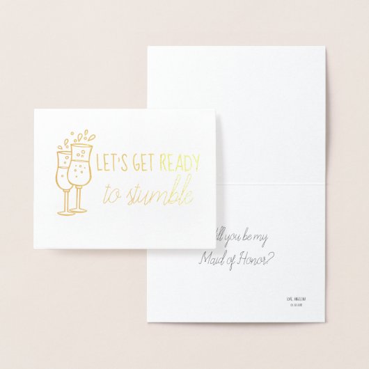 Machen wir uns fertig, um die lustige Bridesmaid z Folienkarte (Anzeige)