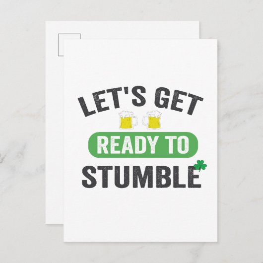 Machen wir uns fertig, um St. Patrick's Drinking z Einladungspostkarte (Vorne/Hinten)