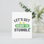 Machen wir uns fertig, um St. Patrick's Drinking z Einladungspostkarte (Stehend Vorderseite)