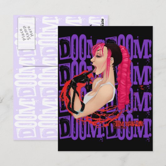 MACHEN! Zeitschrift "Z" Lila Postkarten (Vorne/Hinten)