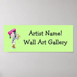 Machen-zu-Auftrag Kunst-Galeriezeichen Poster