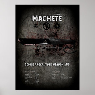 Machetenzombie-Apokalypseplakat Poster