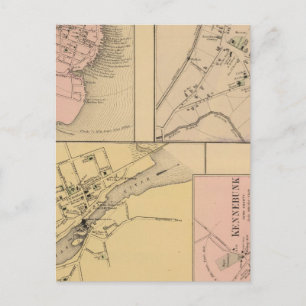 Machias, Eastport, Alfred, Kennebunk Postkarte