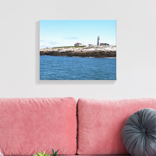 Machias Siegel Island Leuchtturm Canvas Print Leinwanddruck (Insitu (Wohnzimmer))