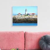 Machias Siegel Island Leuchtturm Canvas Print Leinwanddruck (Insitu (Wohnzimmer))
