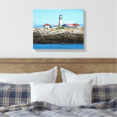 Machias Siegel Island Leuchtturm Canvas Print Leinwanddruck (Insitu (Schlafzimmer))