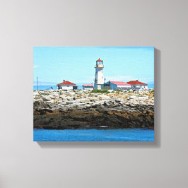 Machias Siegel Island Leuchtturm Canvas Print Leinwanddruck
