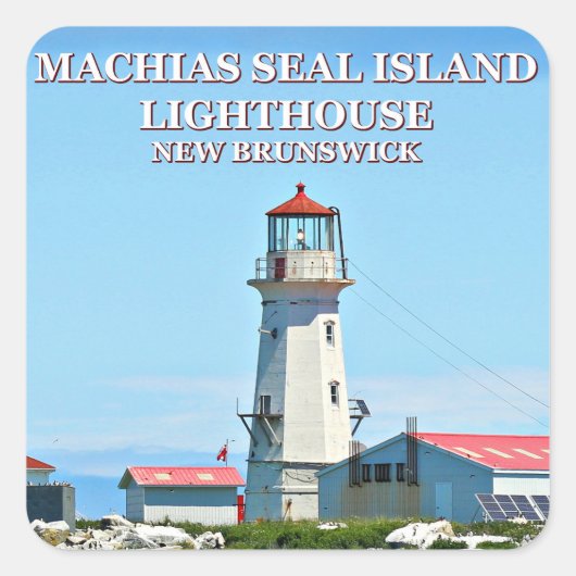 Machias Siegel Island Leuchtturm, Kanada Stickers (Vorderseite)