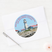 Machias Siegel Island Leuchtturm, NB Round Sticker (Umschlag)