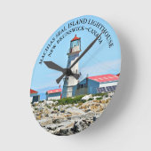 Machias Siegel Island Leuchtturm, NB Wall Clock Runde Wanduhr (Winkel)