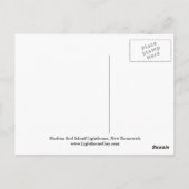 Machias Siegel Island Leuchtturm, Neue Bruns Postk Postkarte (Rückseite)