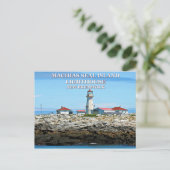 Machias Siegel Island Leuchtturm, Neue Bruns Postk Postkarte (Stehend Vorderseite)