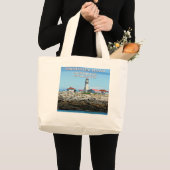 Machias Siegel Island Lighthouse Jumbo Tote Bag Jumbo Stoffbeutel (Vorderseite (Produkt))
