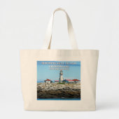 Machias Siegel Island Lighthouse Jumbo Tote Bag Jumbo Stoffbeutel (Vorne)