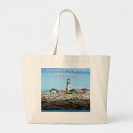 Machias Siegel Island Lighthouse Jumbo Tote Bag Jumbo Stoffbeutel