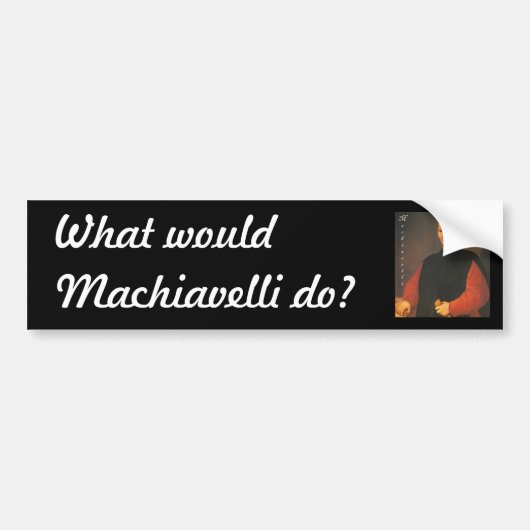 Machiavelli 3 Viertel mit Blackadder Autoaufkleber (Vorne)