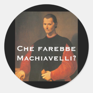 Machiavelli 4 runder aufkleber