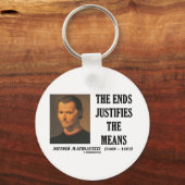 Machiavelli beendet die Rechtfertigung der Mittel  Schlüsselanhänger (Vorderseite)