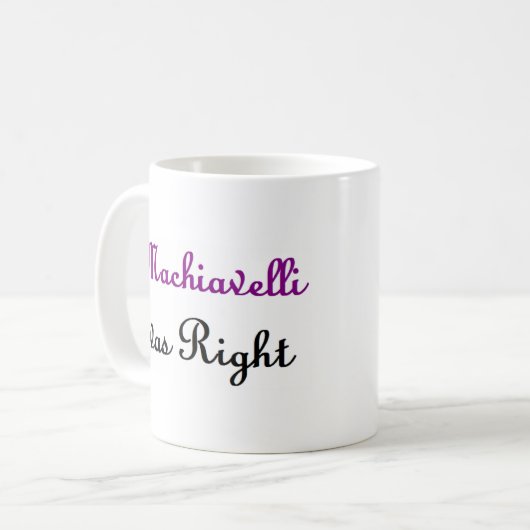 Machiavelli hatte recht kaffeetasse (Vorderseite Links)