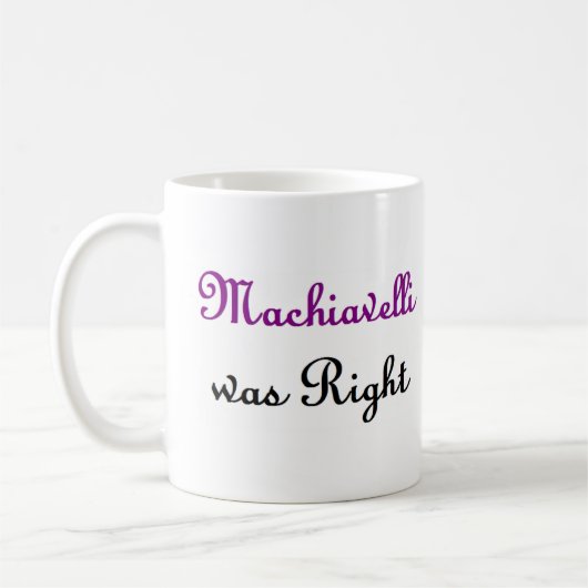 Machiavelli hatte recht kaffeetasse (Links)