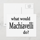 Machiavelli Postkarte (Vorne/Hinten)